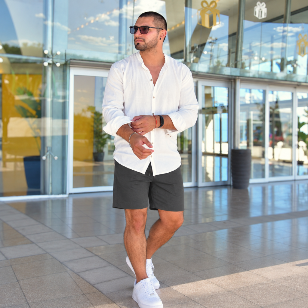 Bermuda Jogger Regular Fit - GRIS TOPO
