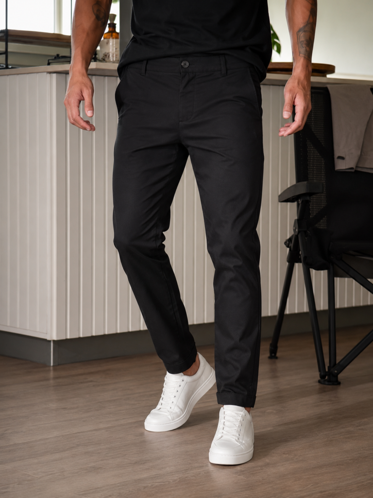 Pantalon Chino Estructura - black